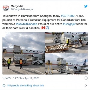 ​加拿大在中国设立医疗物资供应链