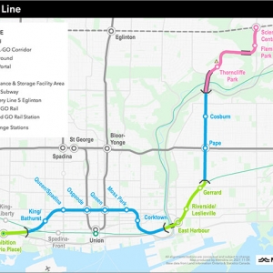 安大略线地铁正式动工 ，全长近 16 公里15 个车站